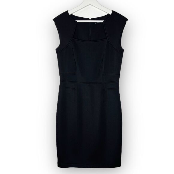 Ellen Tracy Black Dress Sleeveless Square Neck Sheath Women’s Size 4 - Picture 1 of 13